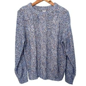 Never worn - A New Day Cable Knit blue multi-color Sweater.  Size S